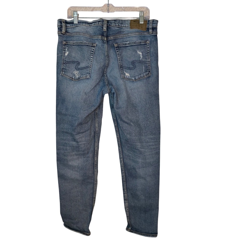 Silver Jeans Co The Mom‎ Jean High Rise Button Fly Distressed W32 (Fits 33) L27
